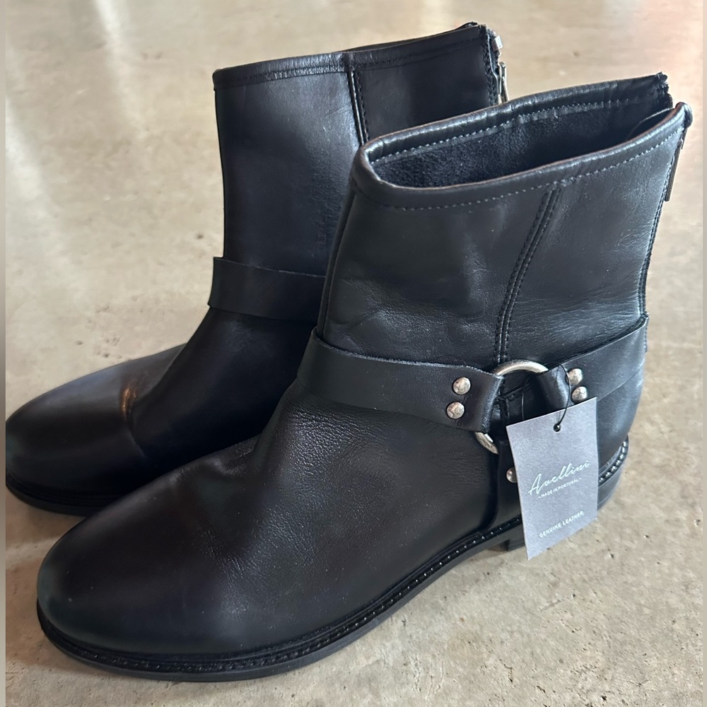 Avellini Genuine Leather Ankle Boots